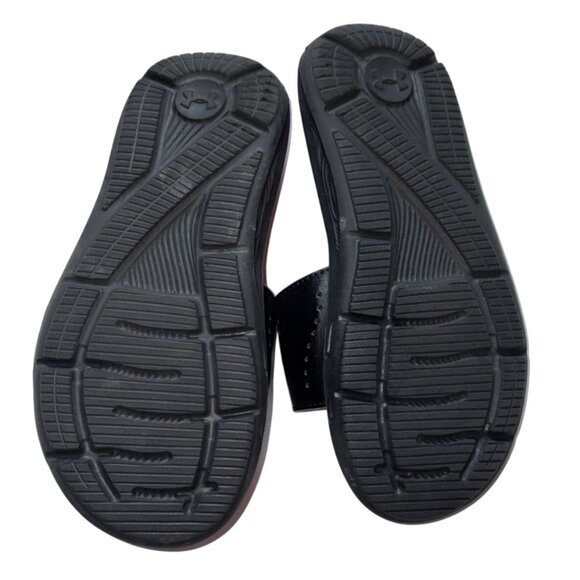 Under Armour UA Ignite IX Girls Slides/Sandals-Pink/Black-Size 2Y-GUC - Picture 3 of 8